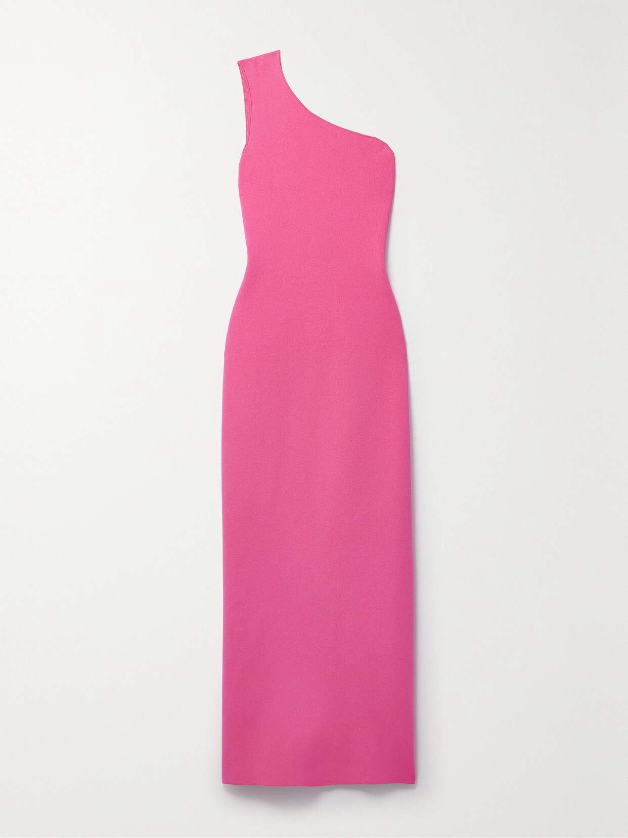Adam Lippes One-shoulder Draped Recycled Knitted Maxi Dress - Pink