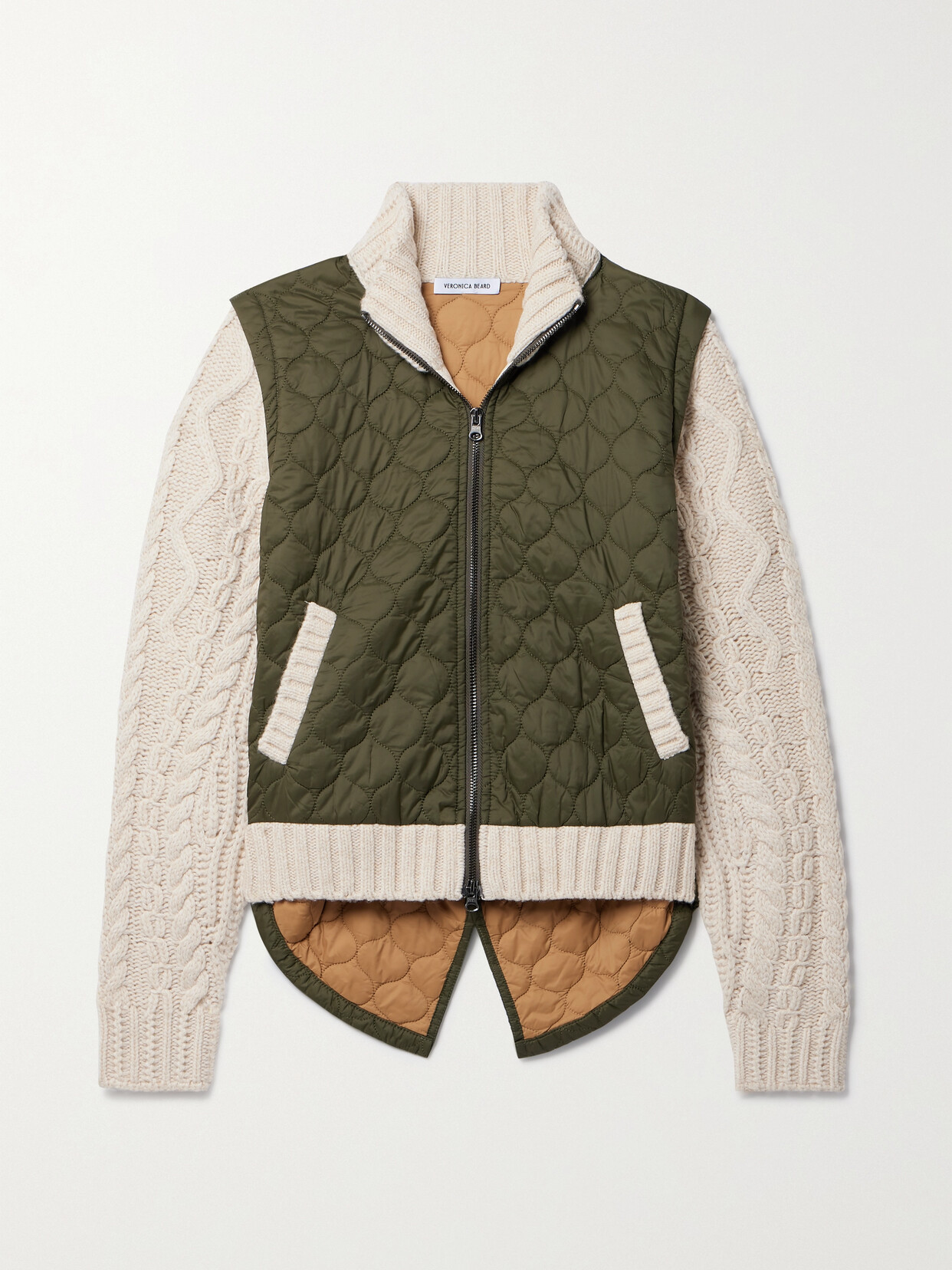 VERONICA BEARD PATRA QUILTED NYLON AND WOOL-BLEND JACKET