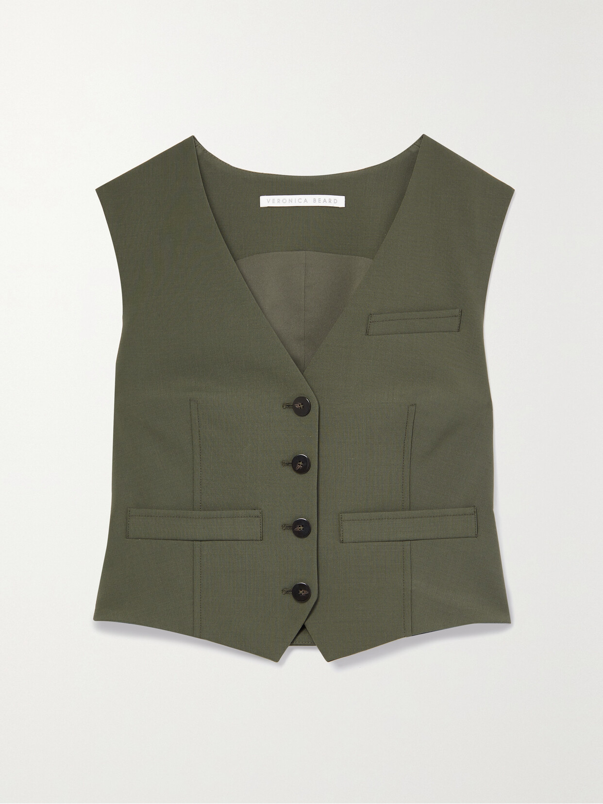 Veronica Beard - Bennett Wool-blend Vest - Green