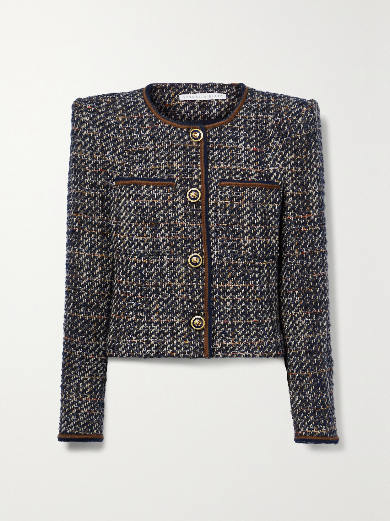 Veronica Beard - Lars Button-embellished Metallic Tweed Jacket - Multi