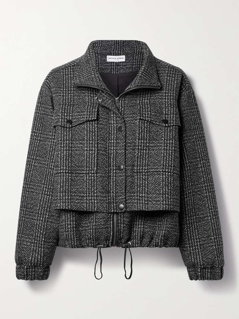 APIECE APART + Net Sustain Layered Checked Recycled Wool-blend Jacket