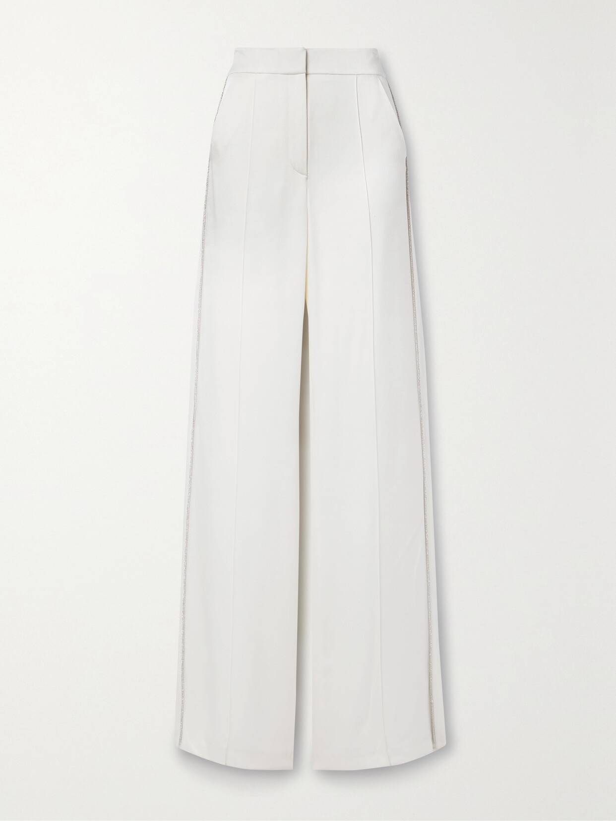 Veronica Beard Millicent Wide Leg Pants In White