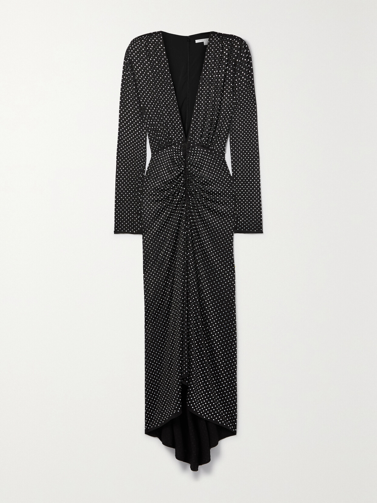 Veronica Beard - Kiah Ruched Crystal-embellished Jersey Maxi Dress - Black