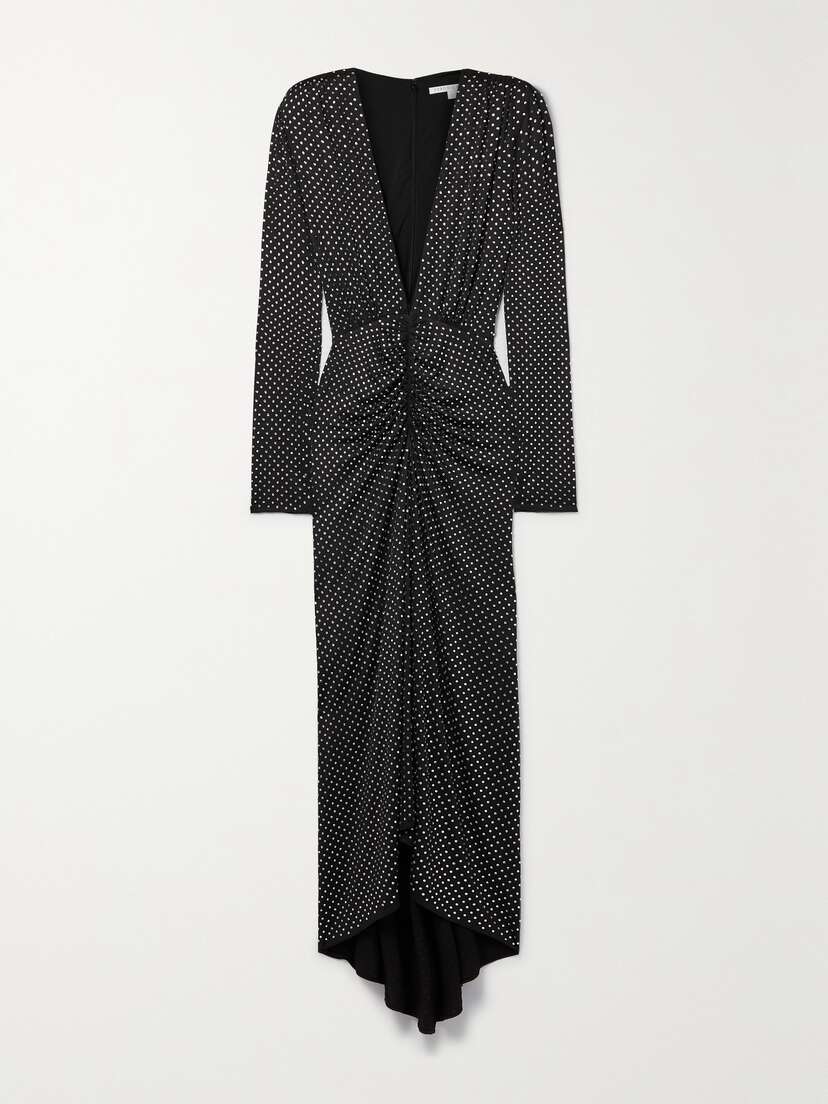 Veronica Beard Kiah Ruched Crystal-embellished Jersey Maxi Dress - x large