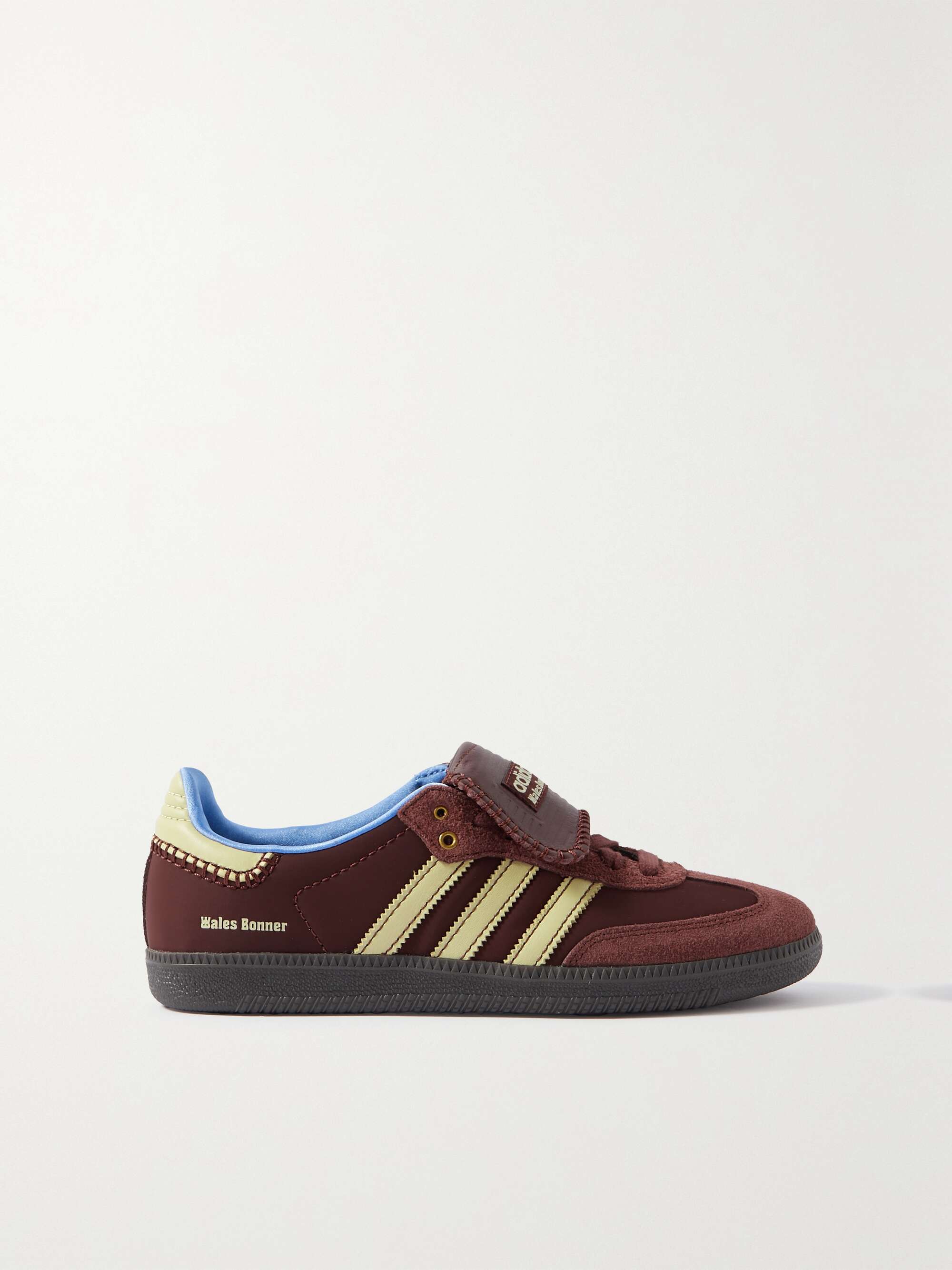 ADIDAS ORIGINALS + Wales Bonner Samba suede and leather-trimmed