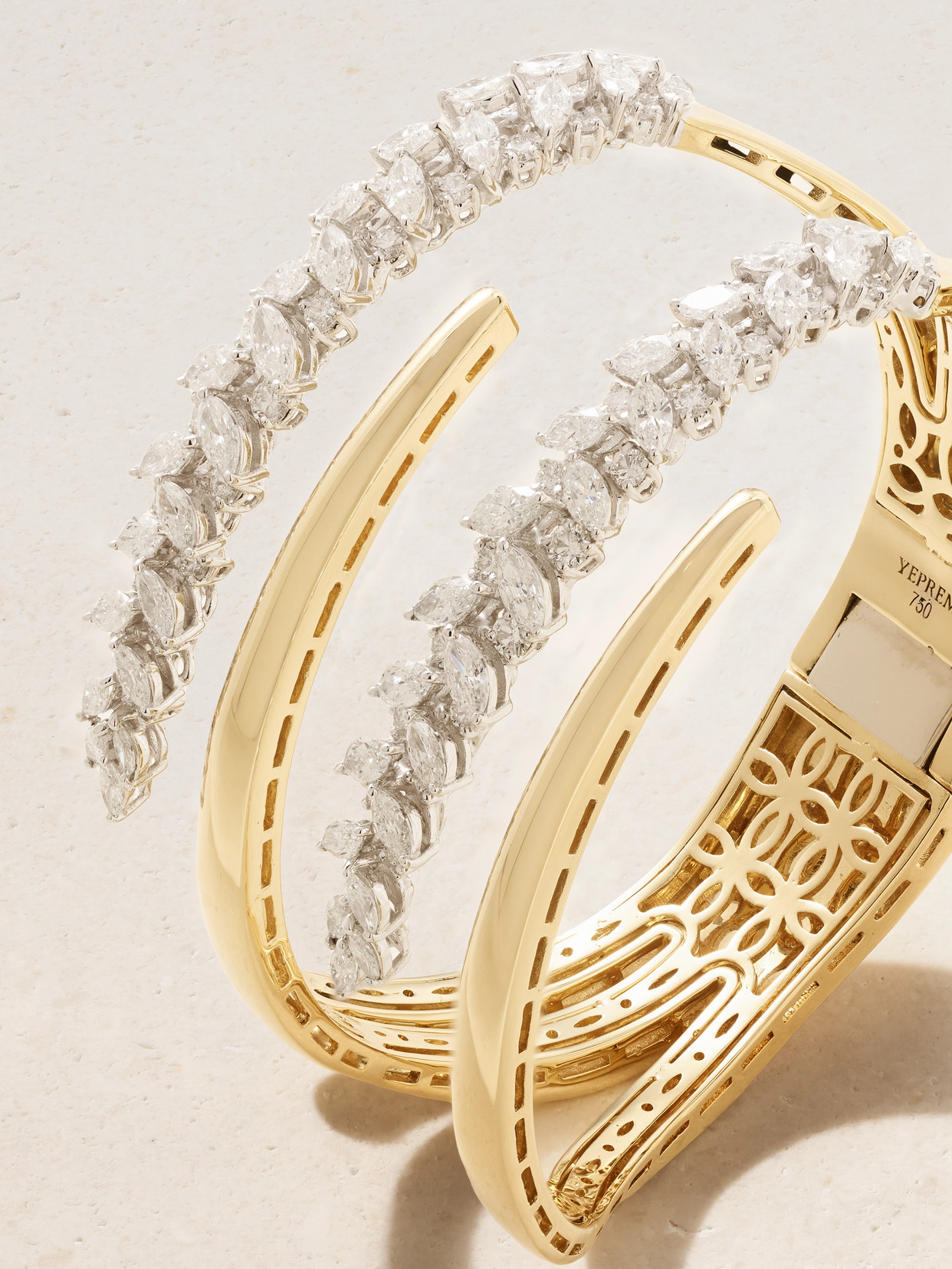 Yeprem 18-karat Yellow And White Gold Diamond Bracelet In Gold