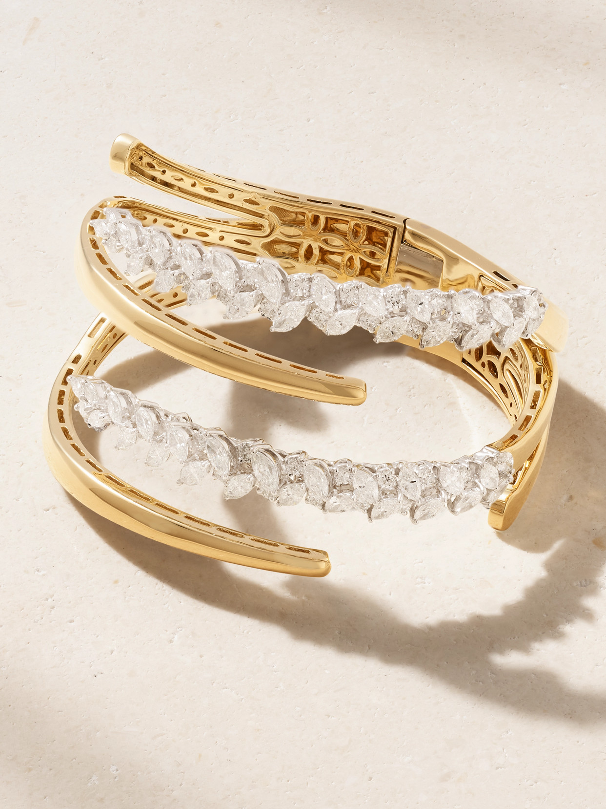 Yeprem 18-karat Yellow And White Gold Diamond Bracelet