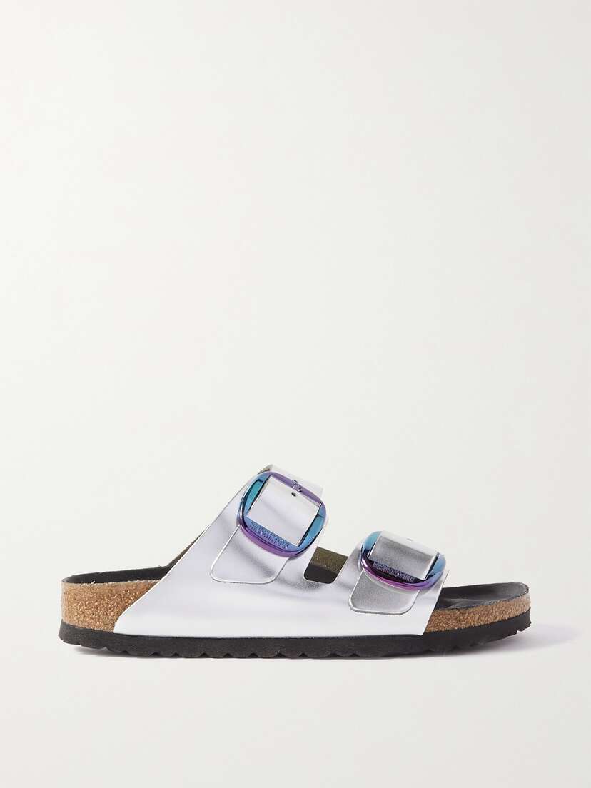 Birkenstock Arizona Big Buckle Lena Metallic Leather Sandals