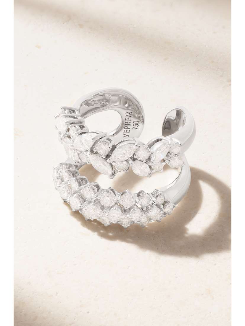YEPREM 18-karat White Gold Diamond Ring