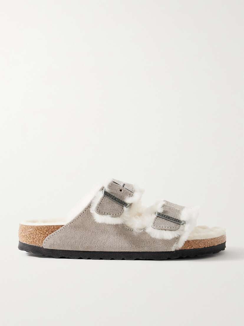 Birkenstock Arizona Shearling-lined Suede Sandals