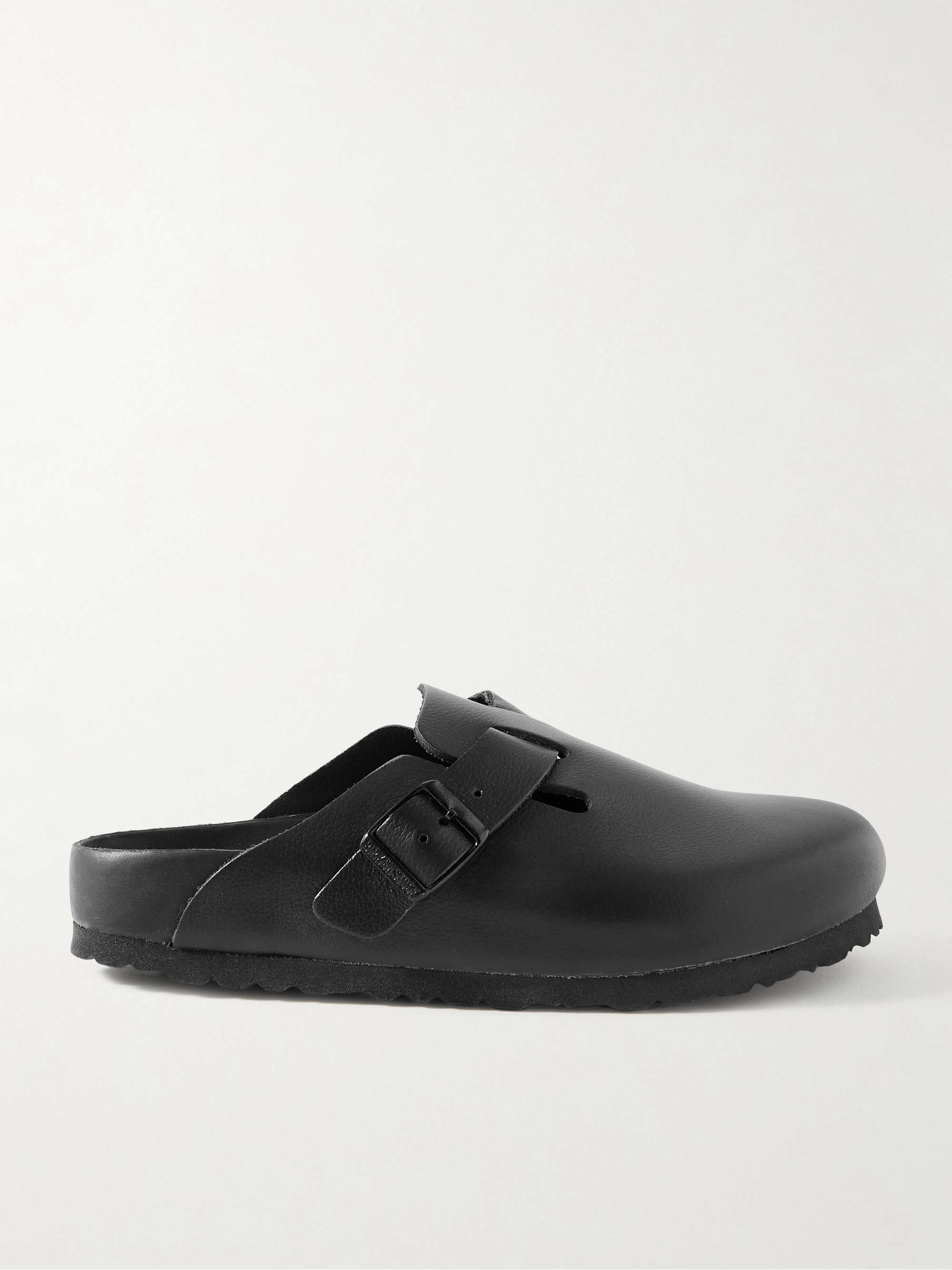 Birkenstock - Boston Suede-trimmed Leather Clogs - Black - IT38 - Net A Porter