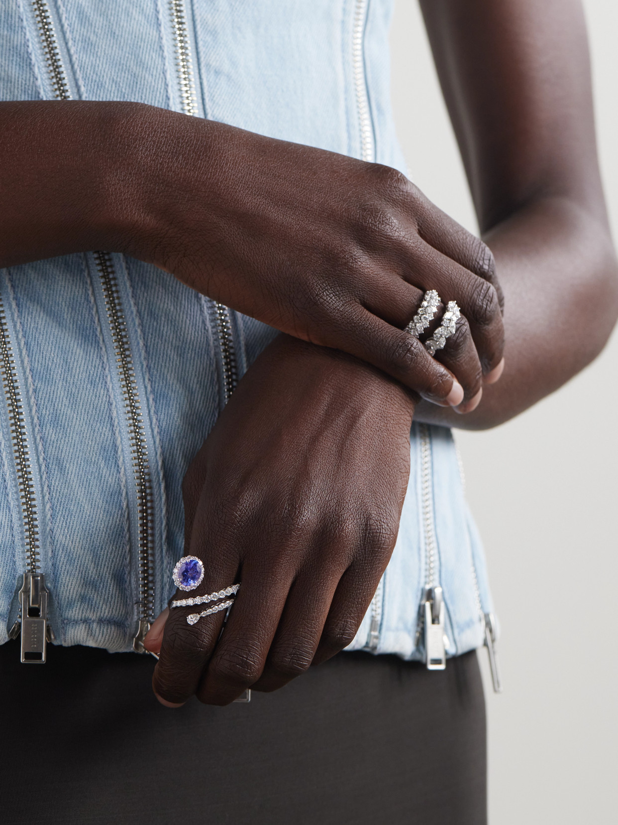 Yeprem 18-karat White Gold, Diamond And Tanzanite Ring In Gold
