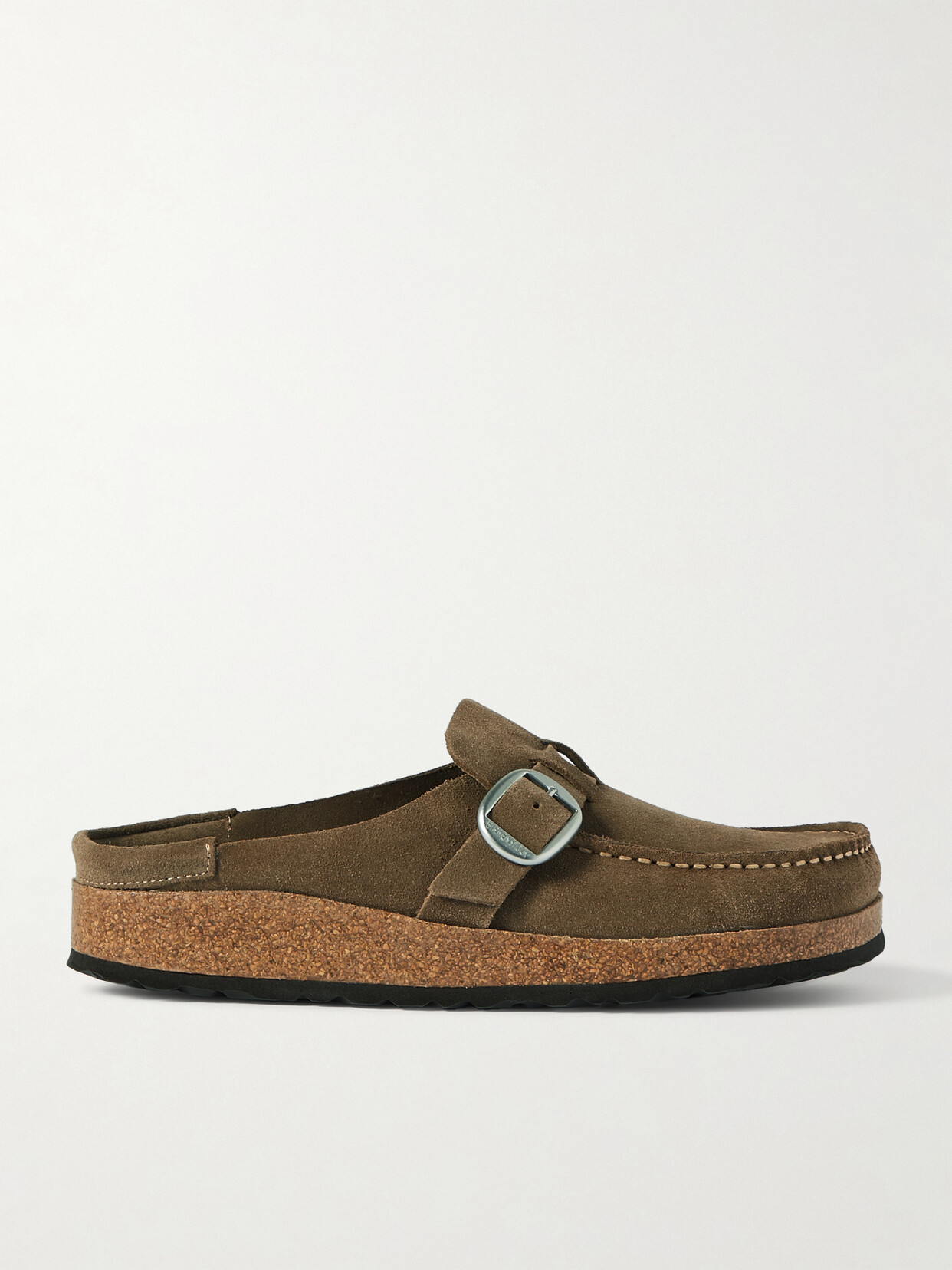 Shop Birkenstock Buckley Suede Clogs In Brown