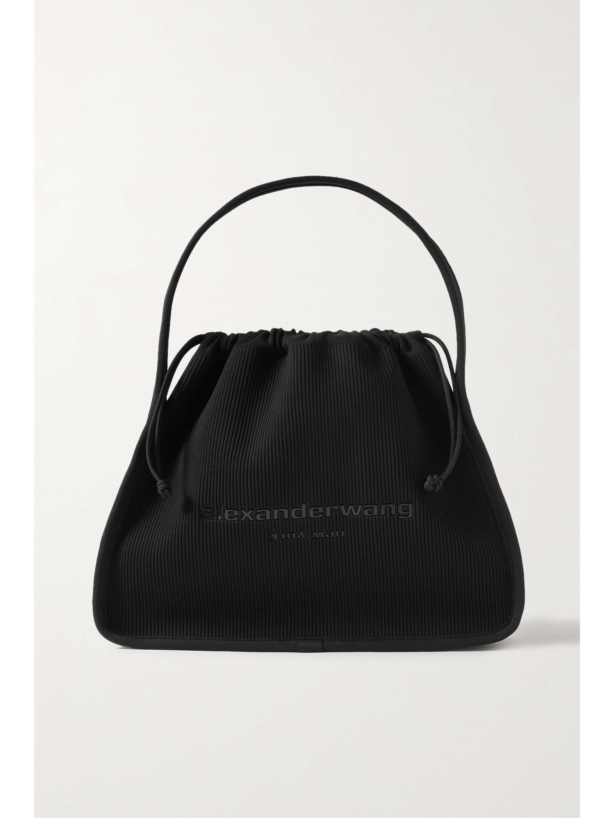 ALEXANDER WANG Ryan large appliquéd ribbed-knit tote | NET-A-PORTER