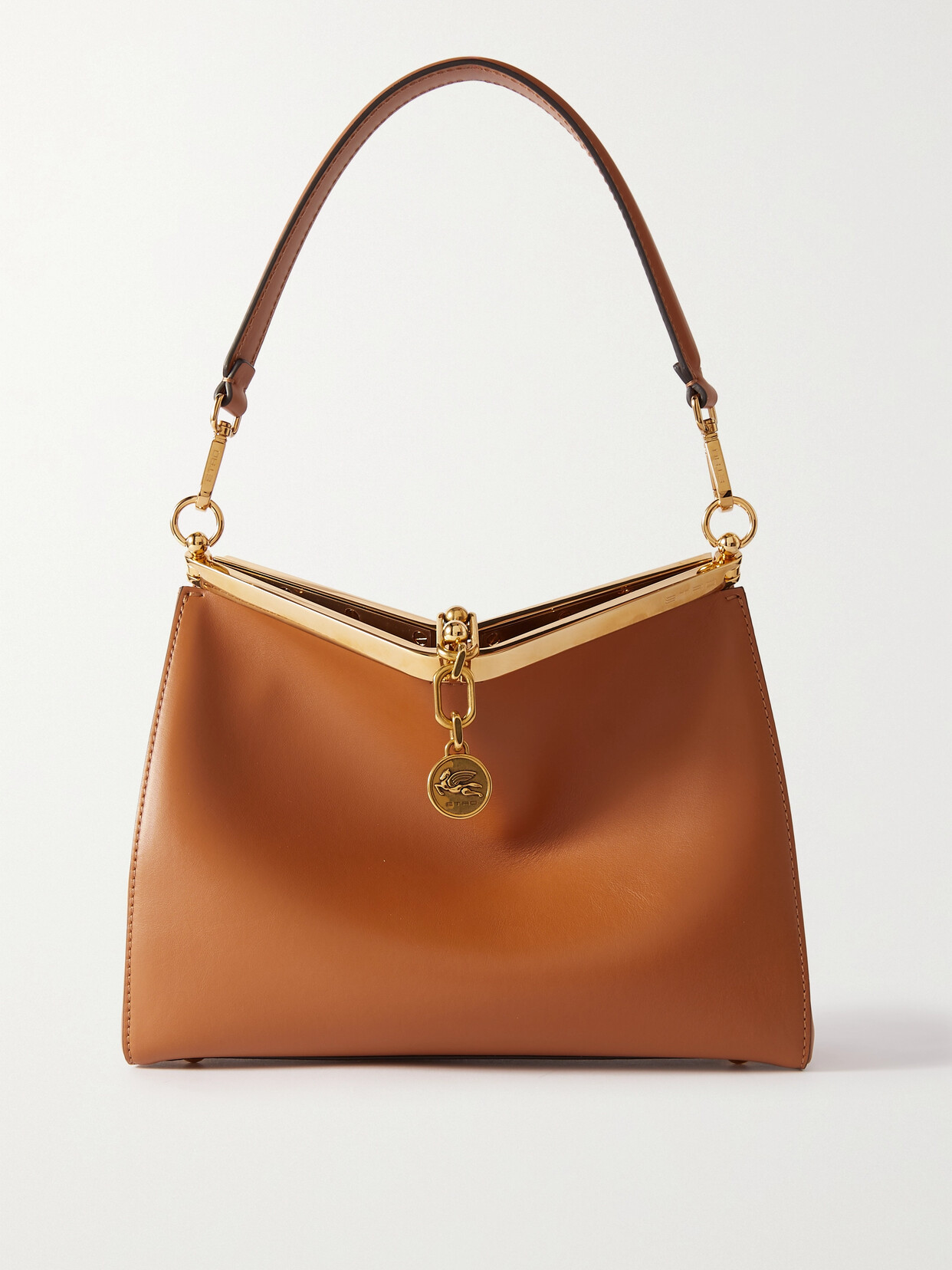 Etro - Vela Medium Leather Shoulder Bag - Brown