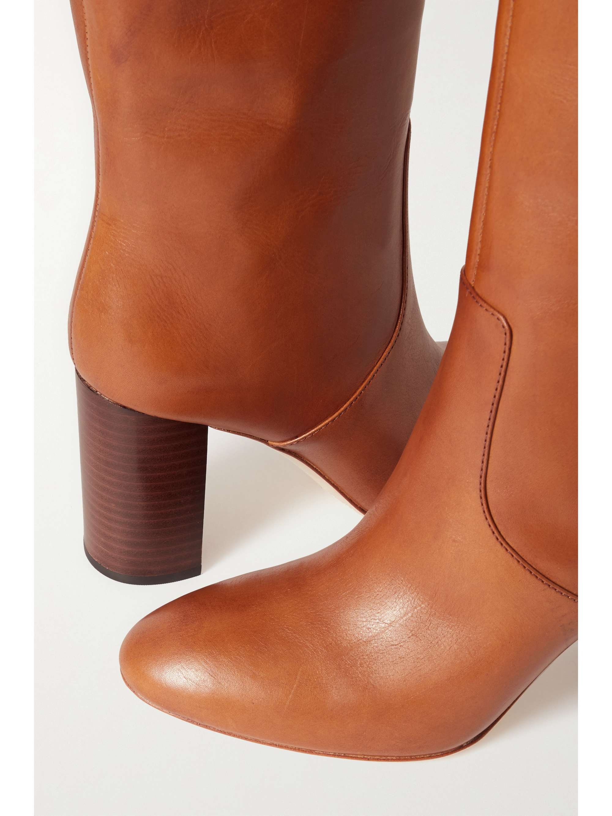 LOEFFLER RANDALL + NET SUSTAIN Goldy leather knee boots