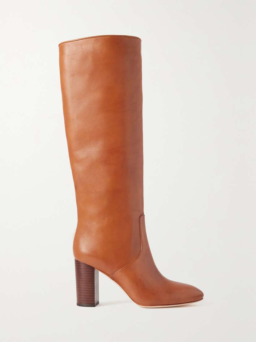 Loeffler Randall + Net Sustain Goldy Leather Knee Boots