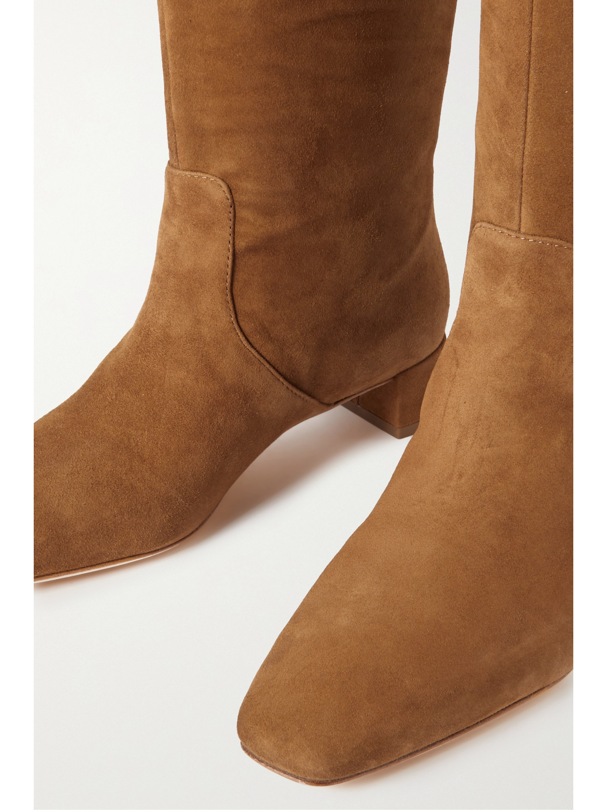 Shop Loeffler Randall + Net Sustain Indy Suede Knee Boots In Brown