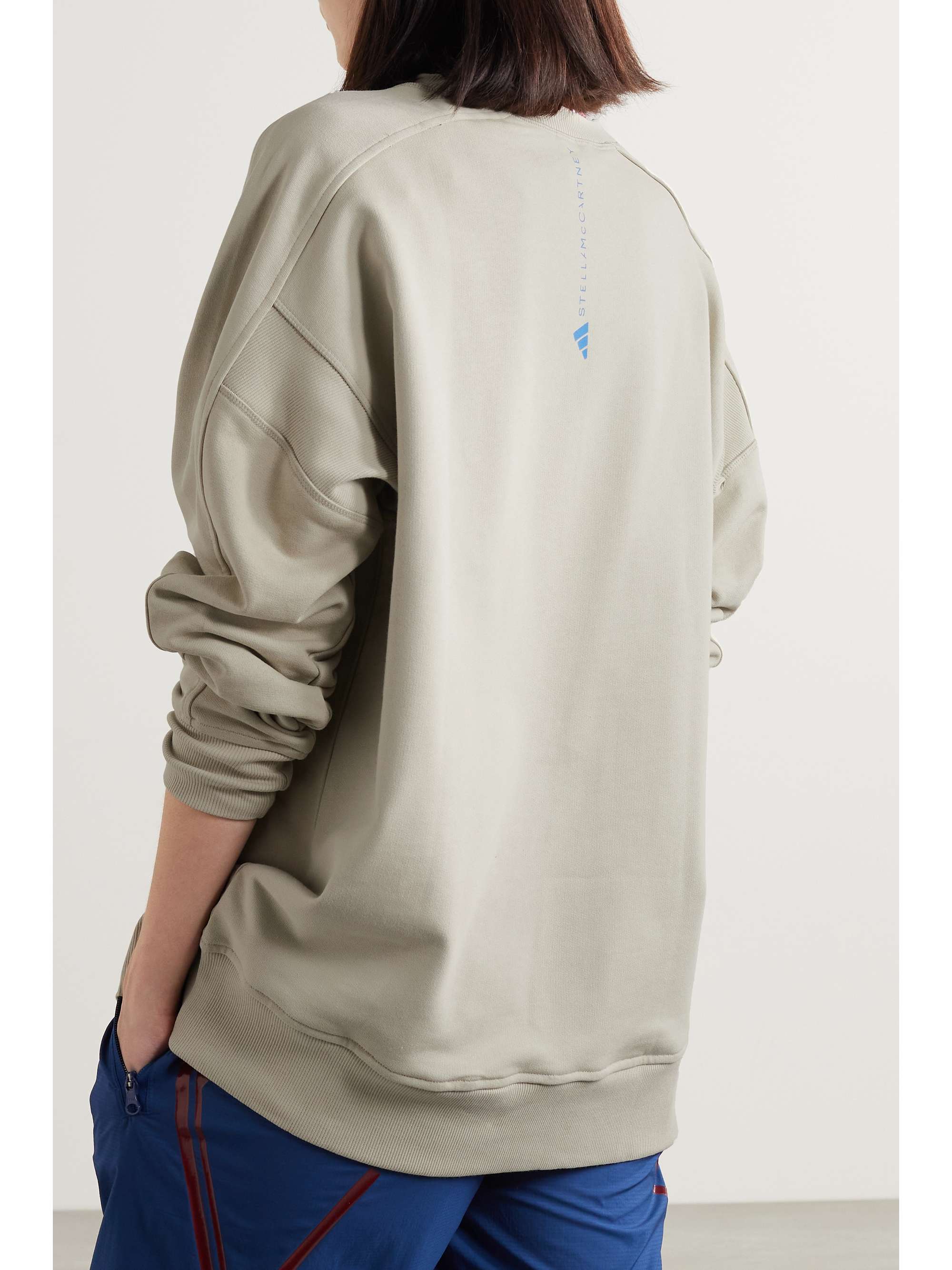 ADIDAS BY STELLA MCCARTNEY Printed organic cotton-jersey sweatshirt