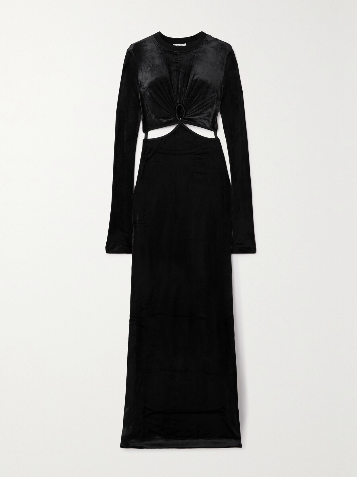 Nensi Dojaka - Cutout Velvet Maxi Dress - Black