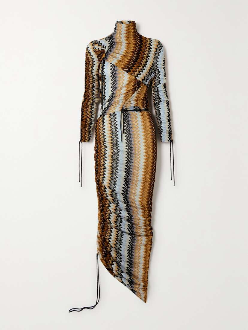 Missoni Embellished Cutout Metallic Crochet-knit Maxi Dress