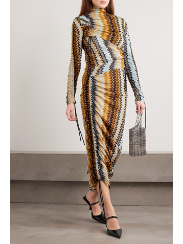 Missoni Embellished cutout metallic crochet-knit maxi dress