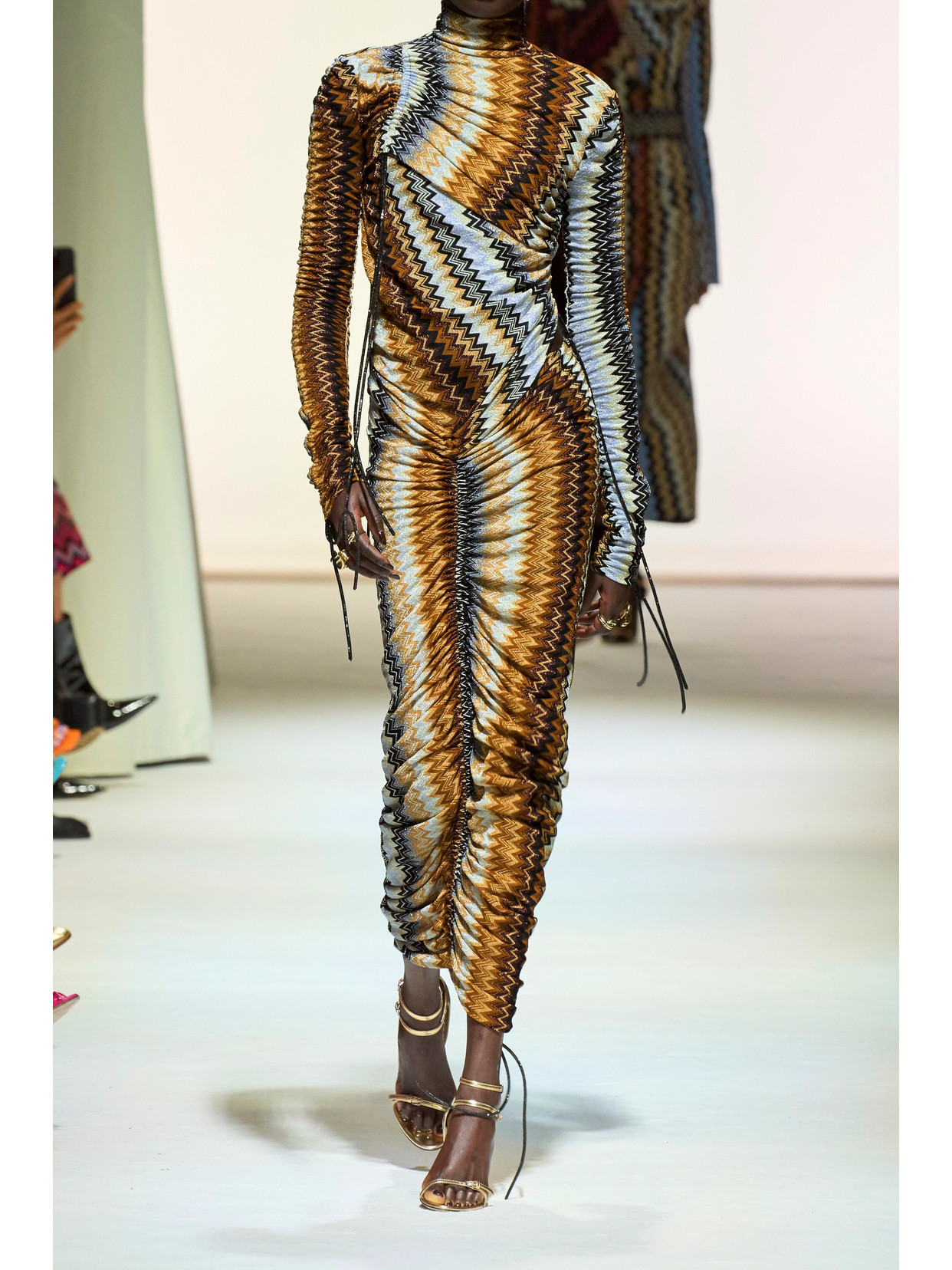 Missoni Embellished Cutout Metallic Crochet-knit Maxi Dress In Multi
