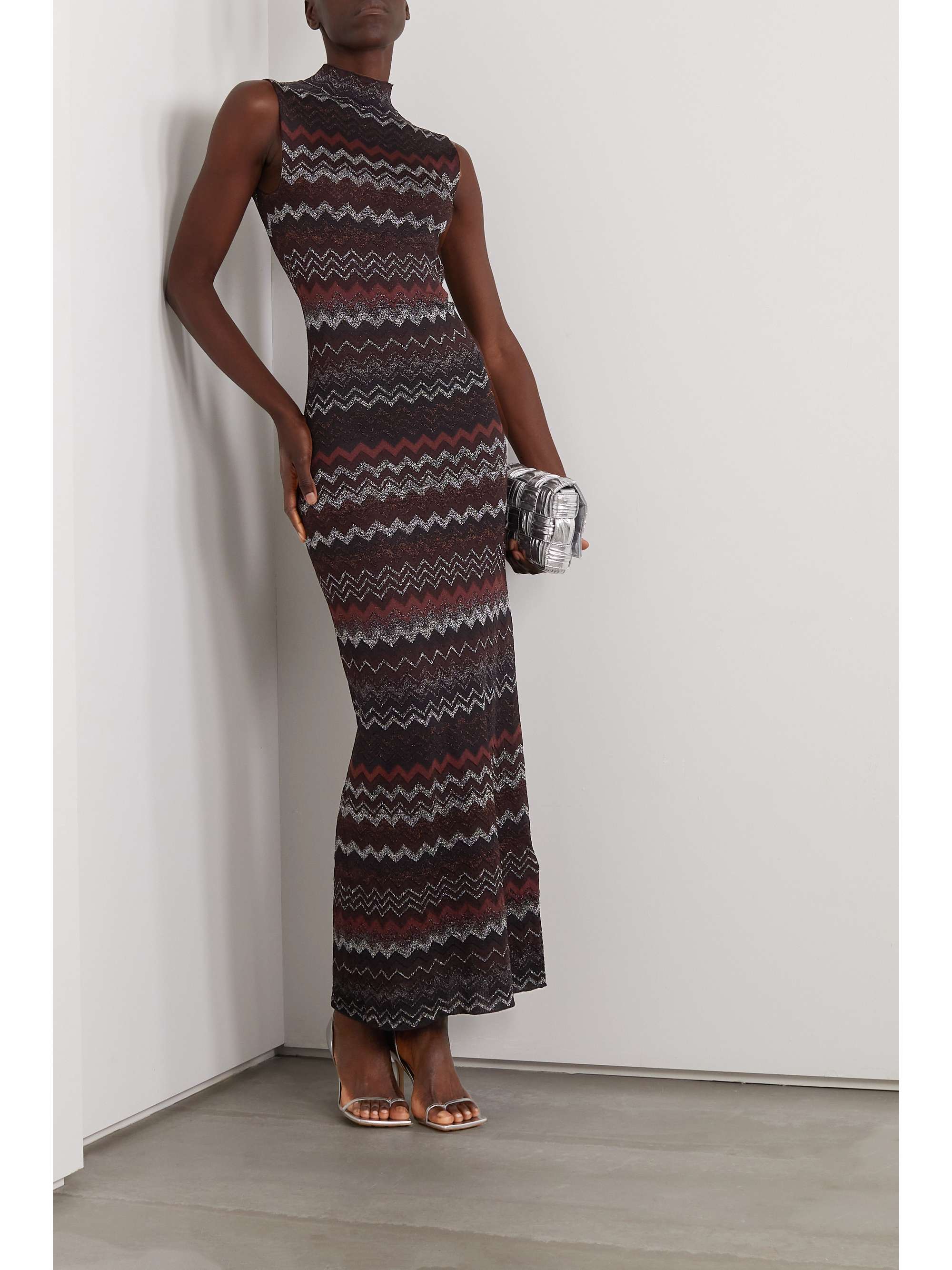 MISSONI Metallic jacquard-knit maxi dress | NET-A-PORTER