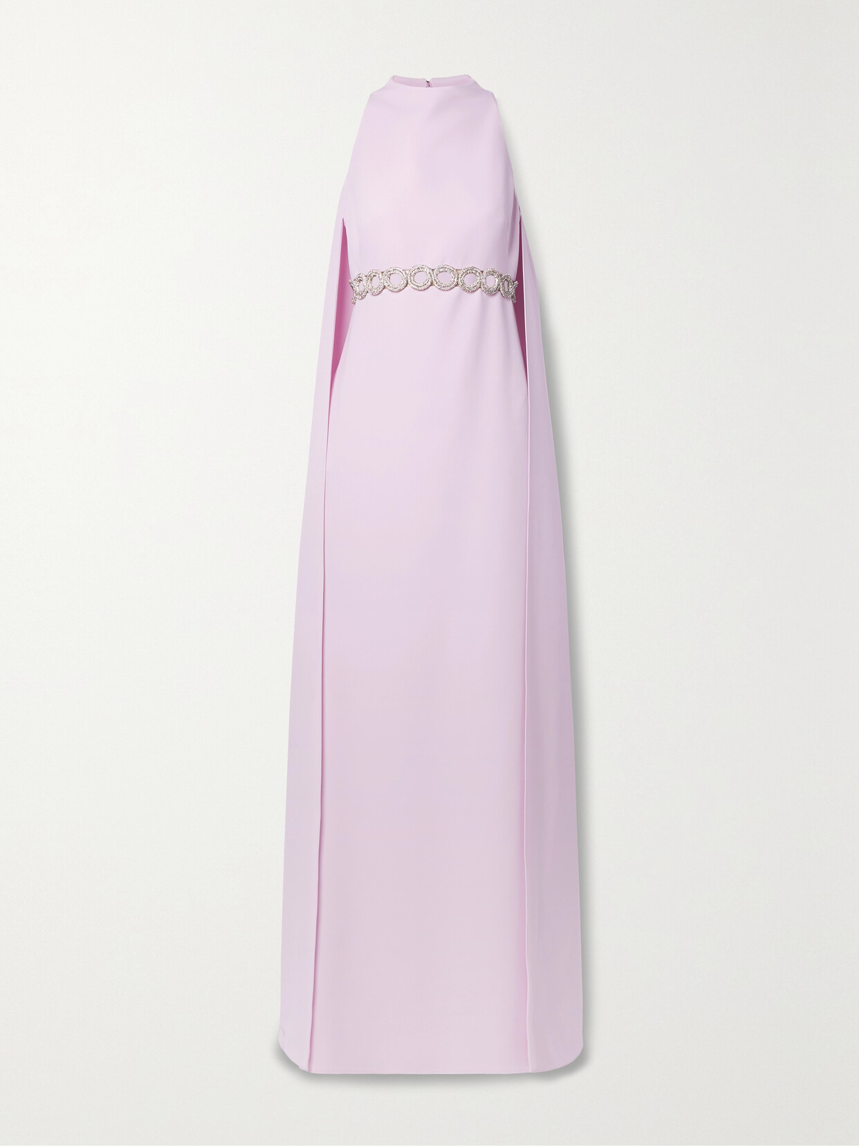 Safiyaa - Joulia Tulle-trimmed Crystal-embellished Crepe Gown - Purple