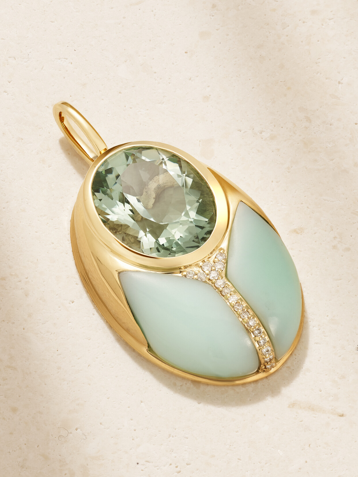 Mason and Books Big Love Bug 14-karat  Multi-stone Pendant