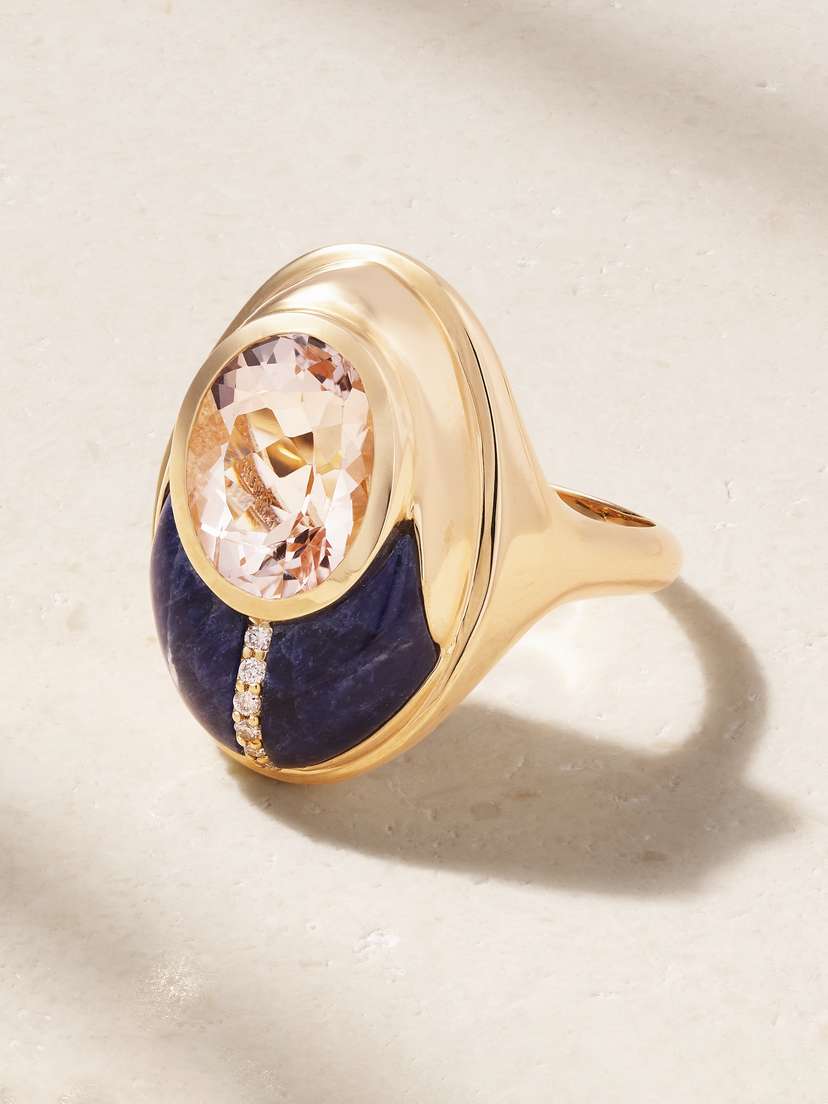 Mason and Books Love Bug 14-karat Gold Multi-stone Ring