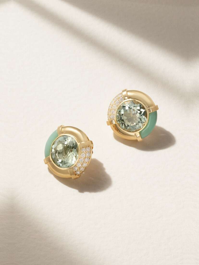 Mason and Books Touch Of Spice 14-karat Gold Multi-stone Earrings