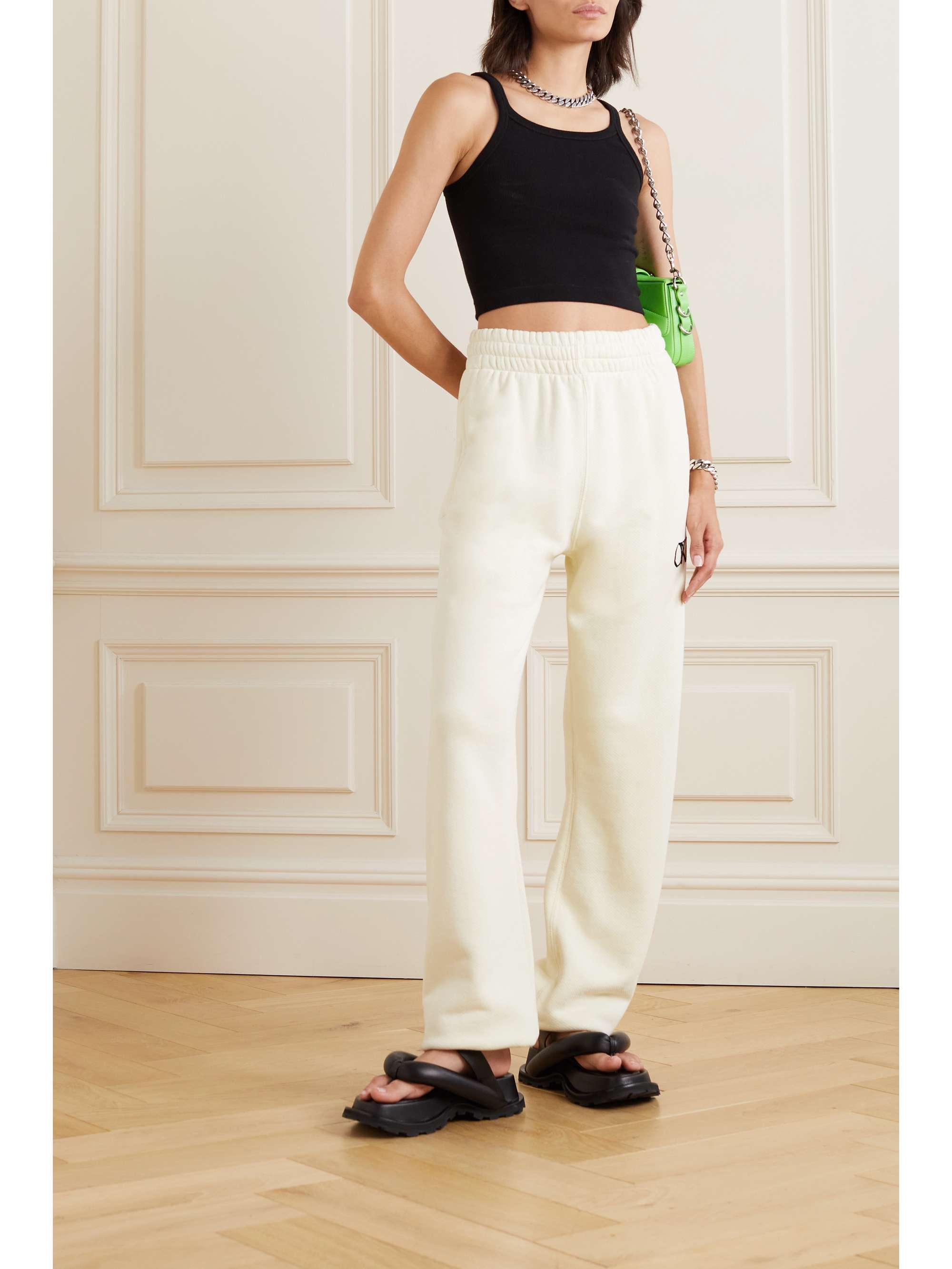 Off-White Button Detailed Wide Leg Ladies Pant – Modest Eve