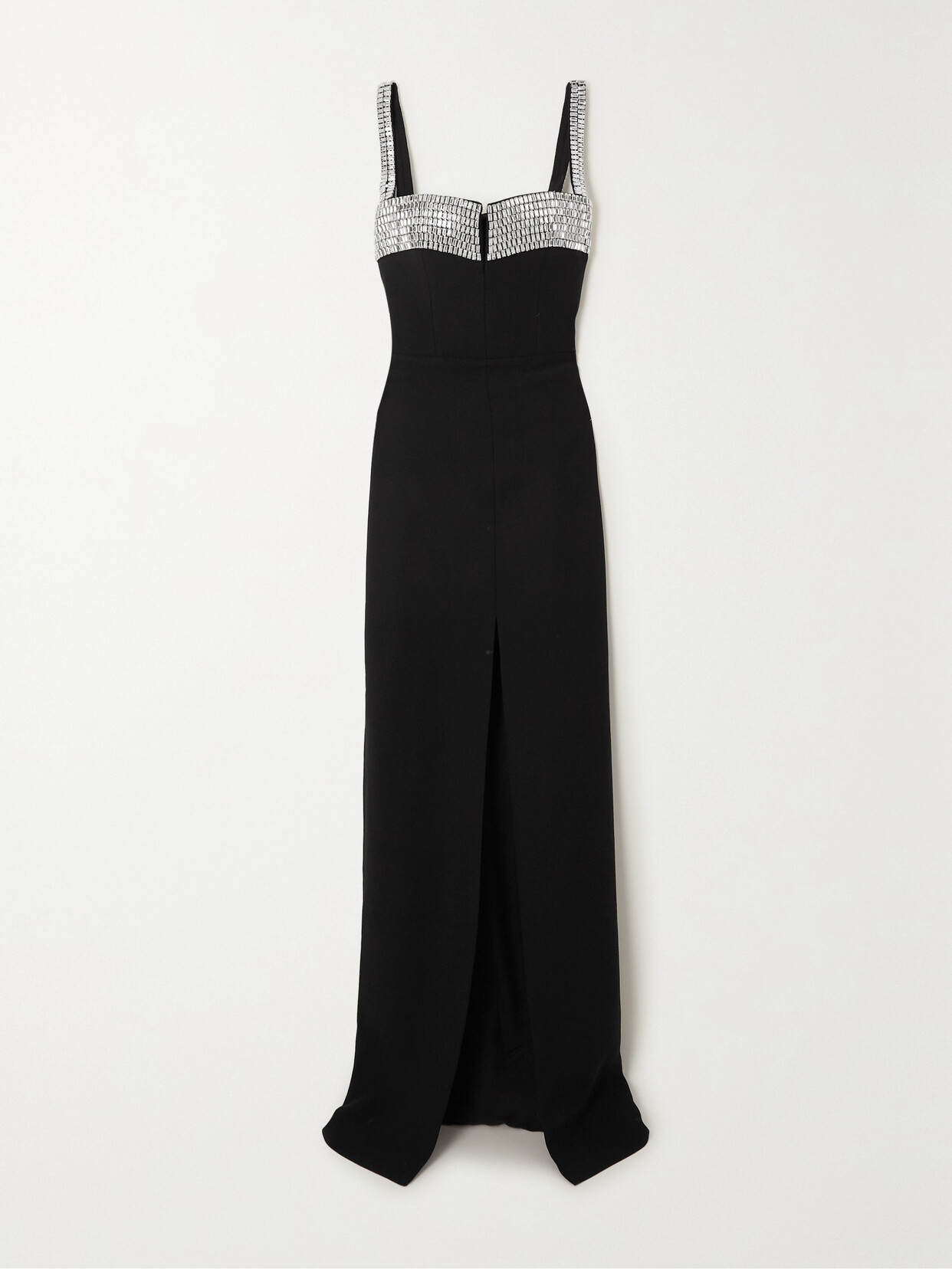 RASARIO - Crystal-embellished Stretch-crepe Gown - Black