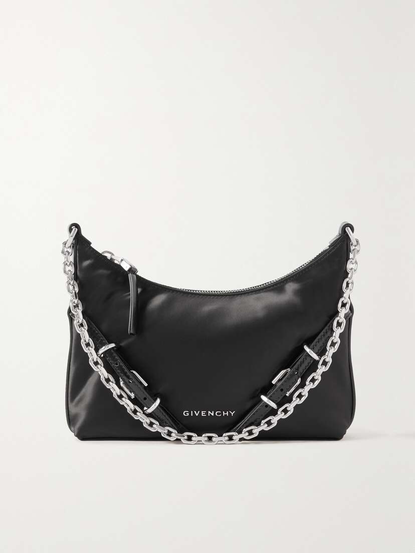 Givenchy Voyou Party Leather-trimmed Satin Shoulder Bag -  - One size
