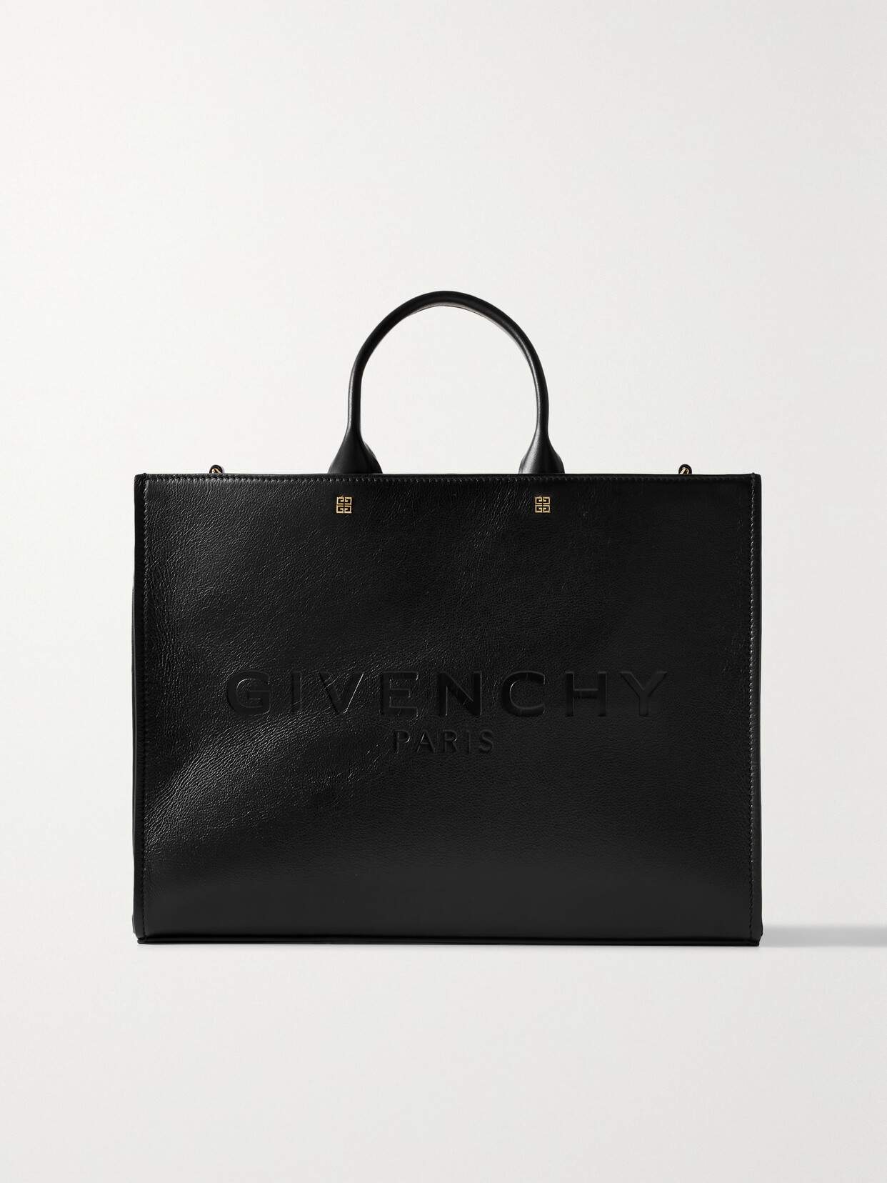 Givenchy - G-tote Medium Logo-debossed Leather Tote - Black