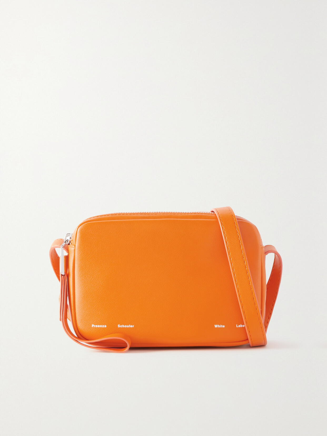 Proenza Schouler White Label Watts Leather Camera Bag In Tangerine/silver