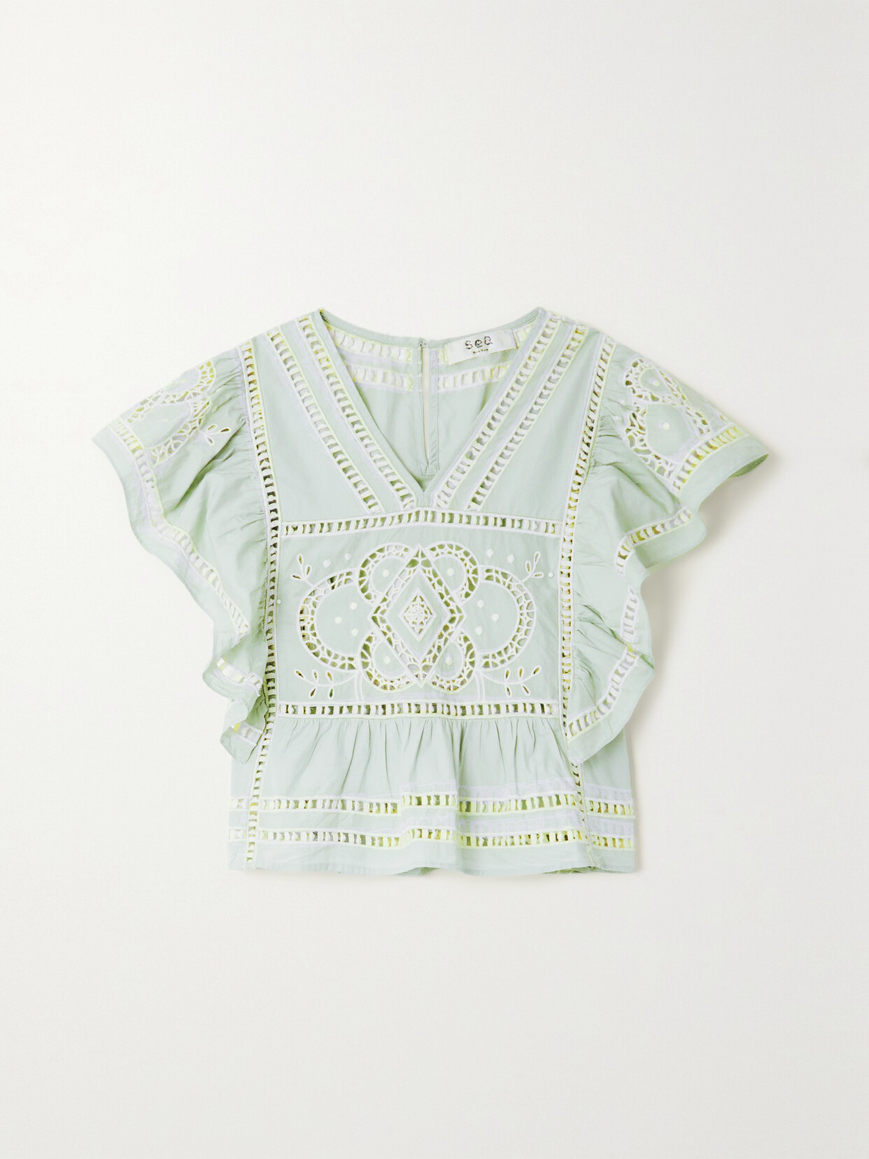 Sea - Blaire Organic Cotton Top - Blue