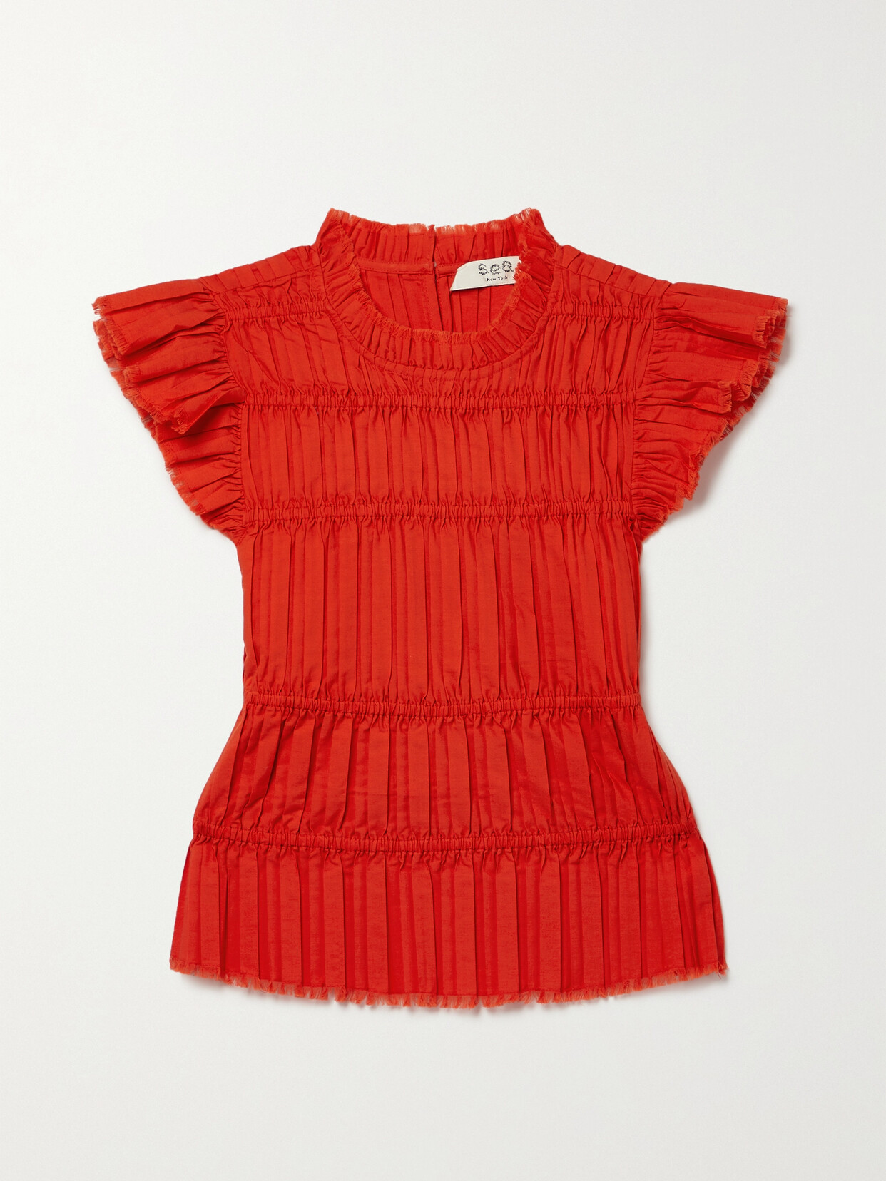 Greir Gathered Poplin Top