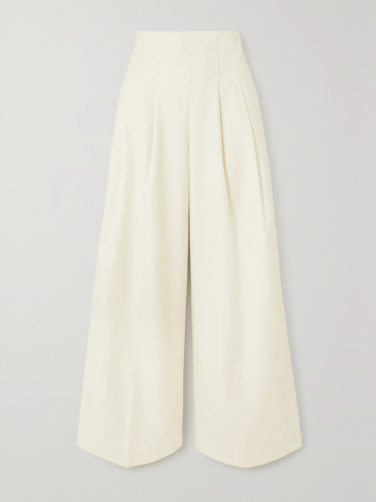 Sea - Aerin Pleated Wide-leg Twill Pants - Cream