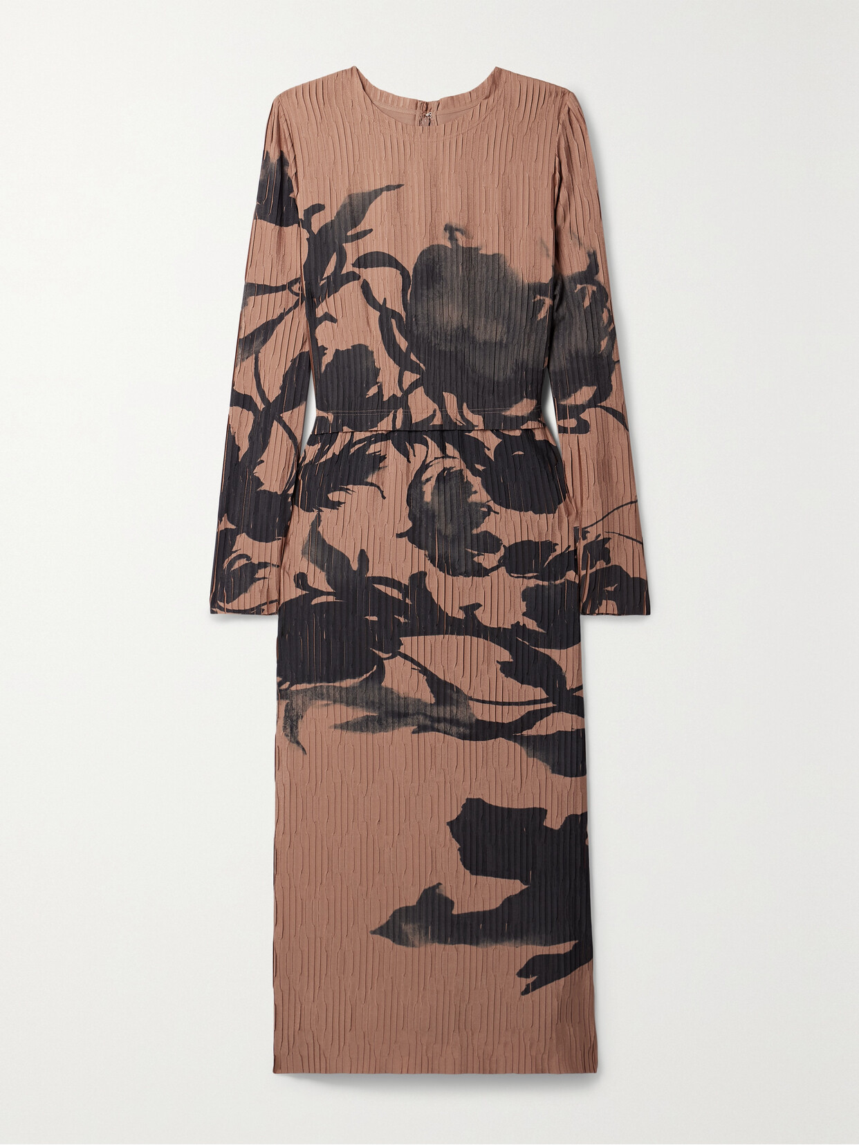 Jason Wu Collection Floral-print Plissé-crepe Midi Dress