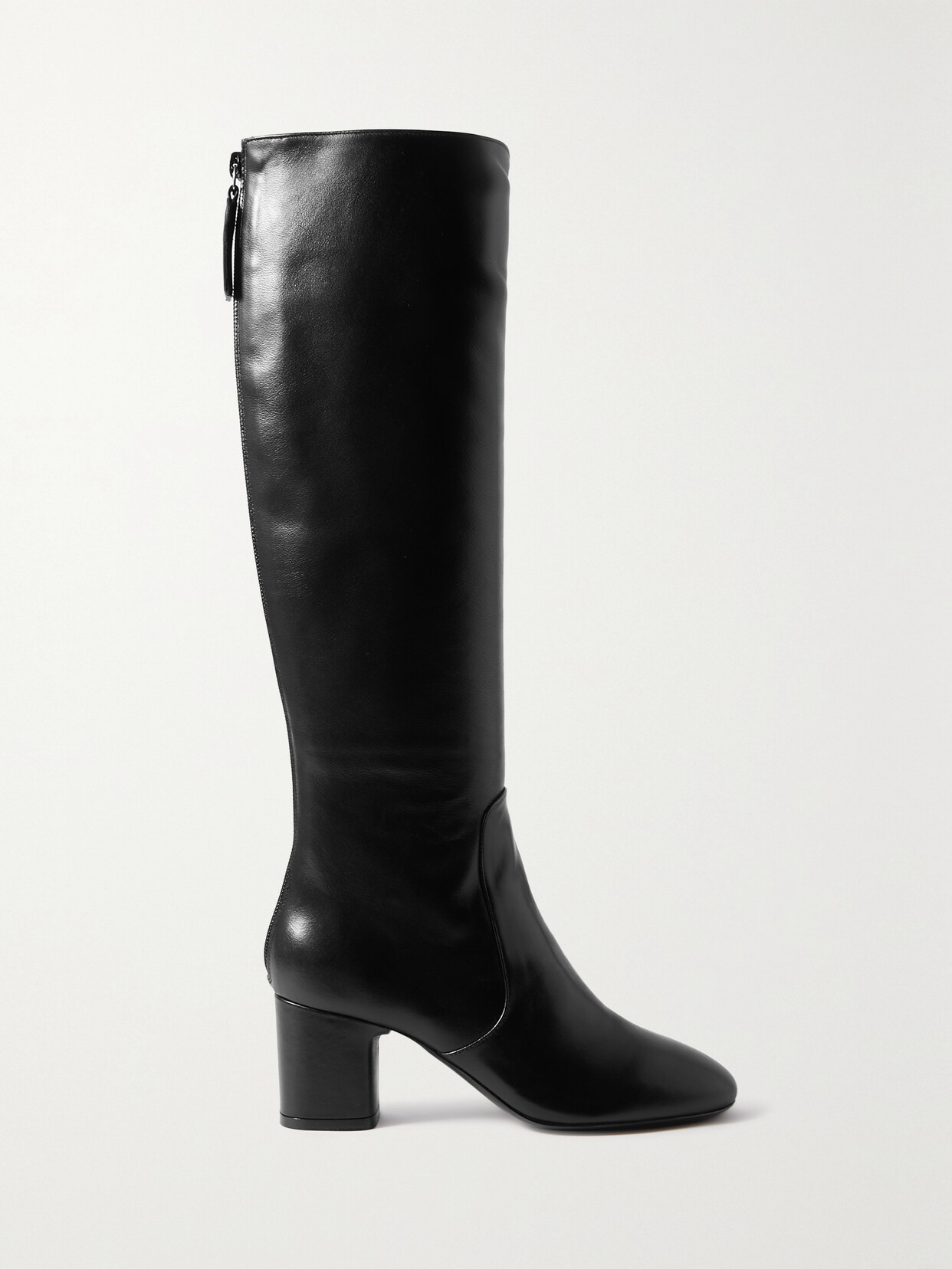 BY FAR - Miller Leather Knee Boots - Black