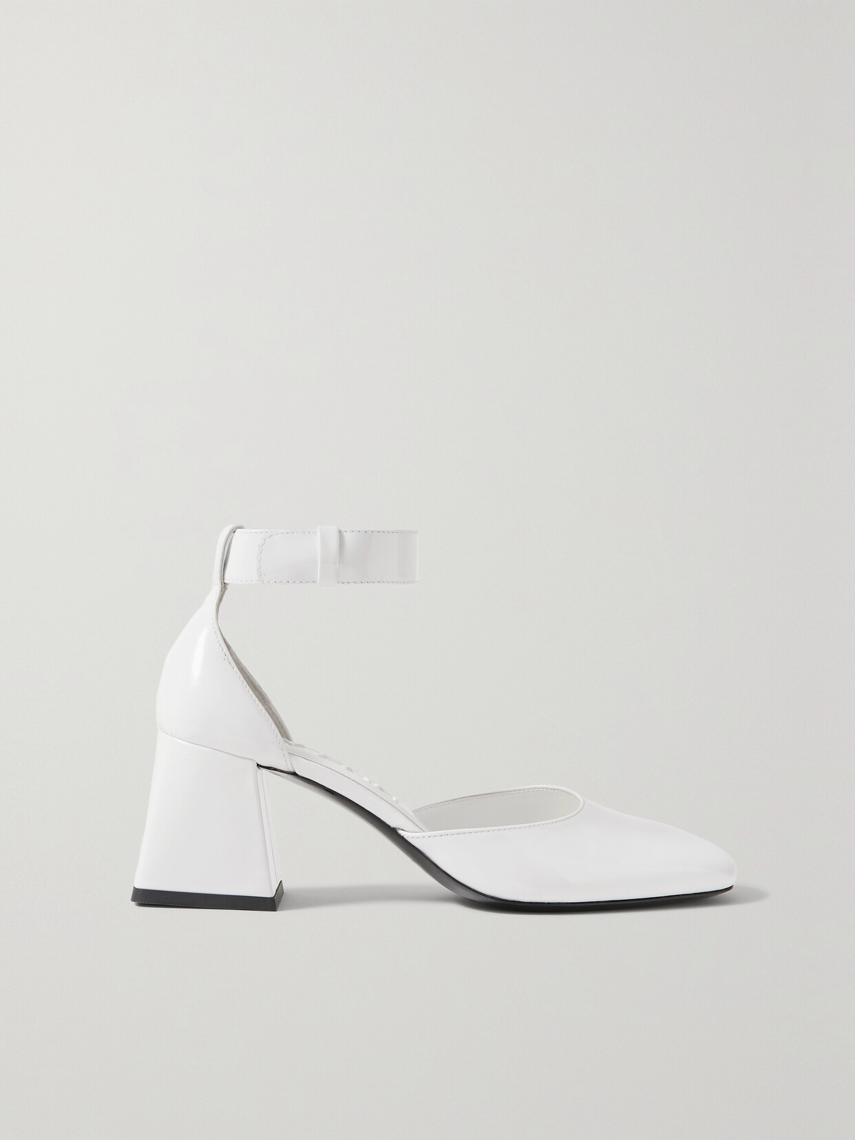 BY FAR - Judy Patent-leather Mary Jane Pumps - White