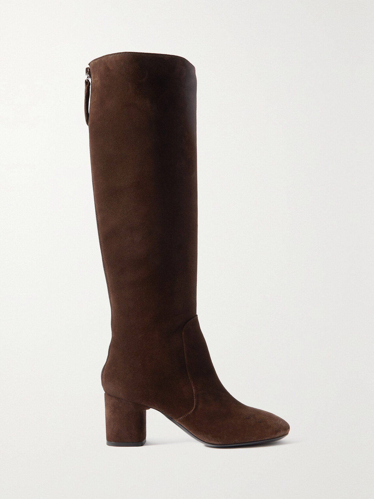 BY FAR - Miller Suede Knee Boots - Brown