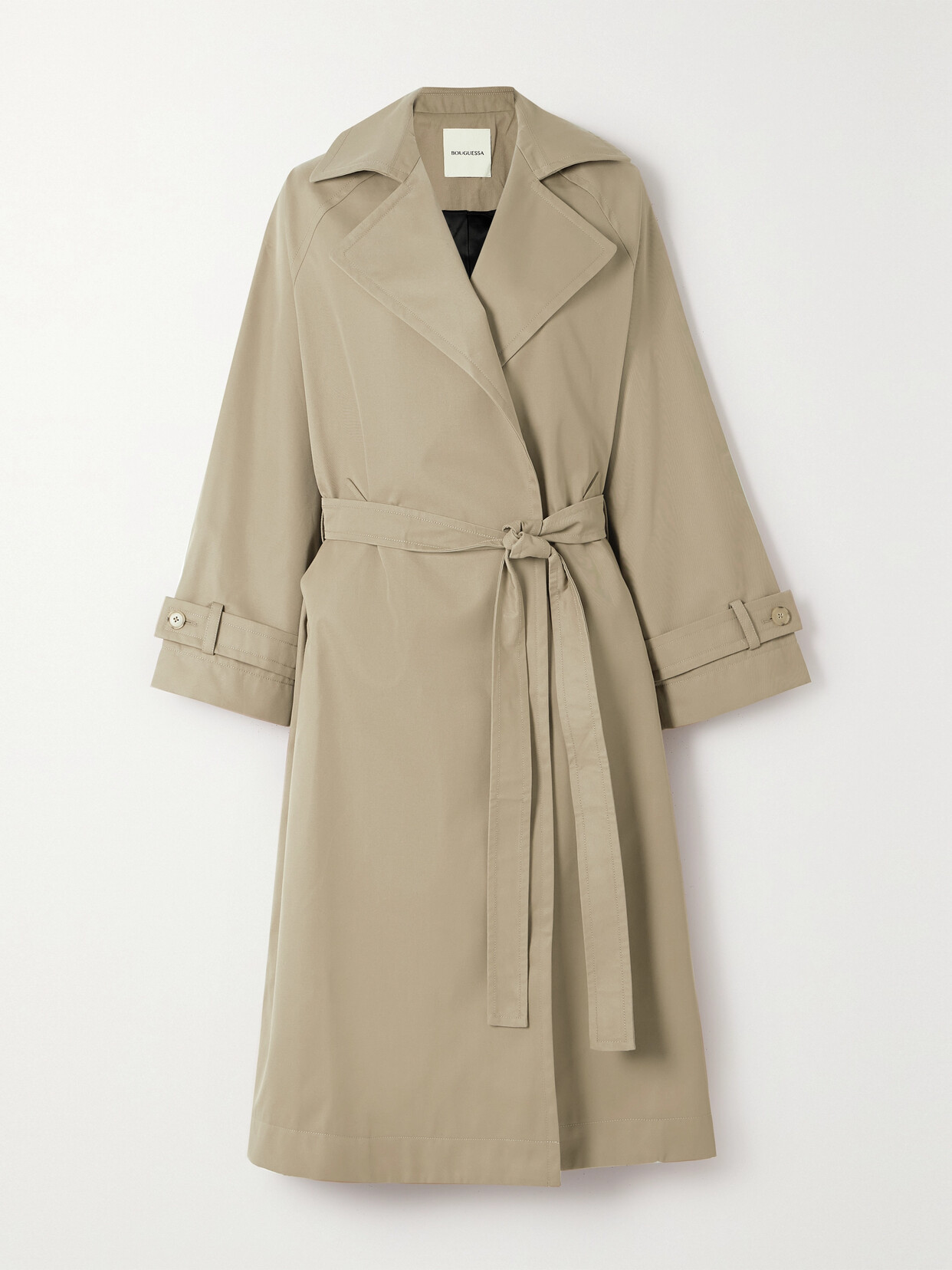 Bouguessa - Kai Oversized Belted Cotton-gabardine Trench Coat - Neutrals