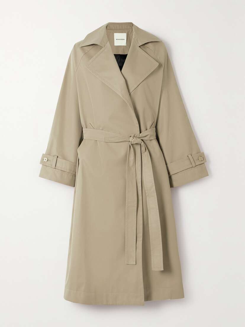 Bouguessa Kai Oversized Belted Cotton-gabardine Trench Coat