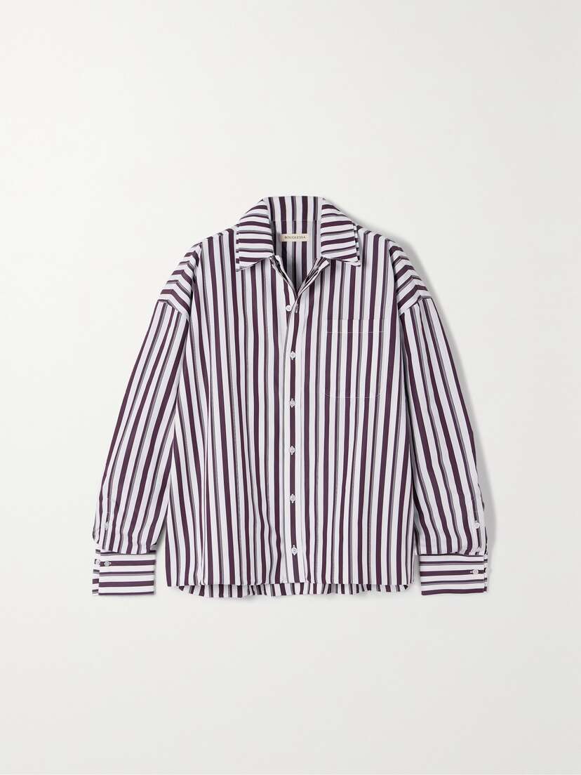 Bouguessa Alba Oversized Striped Cotton-poplin Shirt