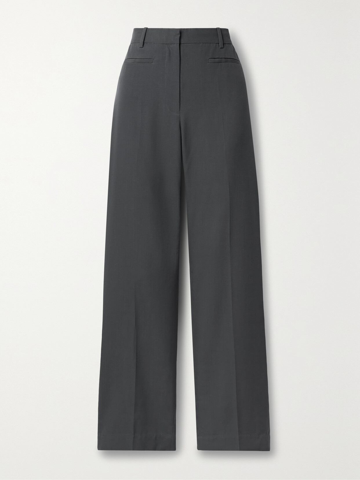 Co - Wool Straight-leg Pants - Gray