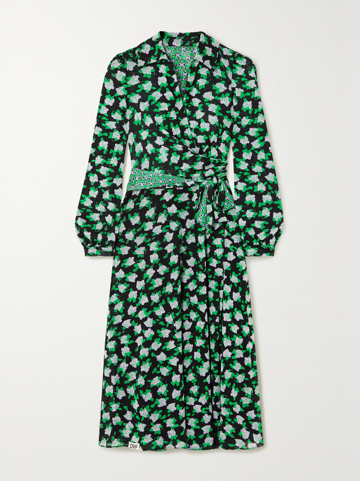 Diane von Furstenberg - Phoenix Reversible Printed Crepe Midi Wrap Dress - Green