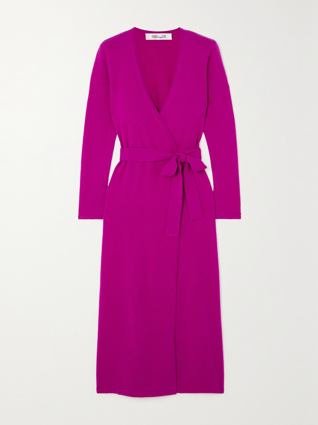 Diane von Furstenberg - Astrid Wool And Cashmere-blend Midi Wrap Dress - Purple